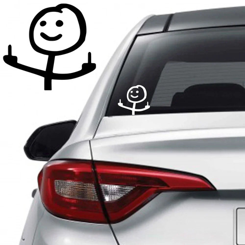 Adesivo auto dito medio - adesivo,