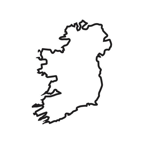 Adesivo irlanda outline - irlanda,