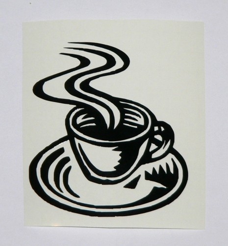 Adesivo caffè coffee cup - adesivo,