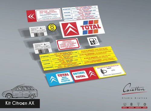 Kit adesivi citroen - adesivi, ax