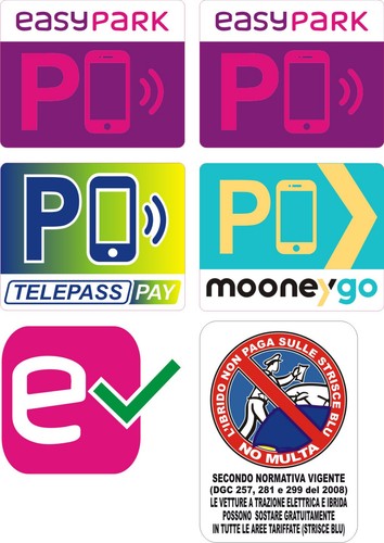 Adesivo easypark mooney - adesivo,