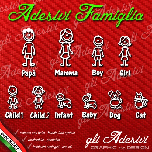 Adesivi famiglia board - on,