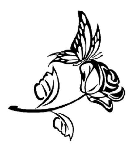 Adesivo rosa farfalla donna - adesivo,