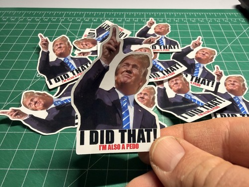 Adesivi trump fatto quello - adesivi,