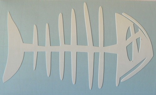 Adesivo pesce scheletro auto - scheletro,